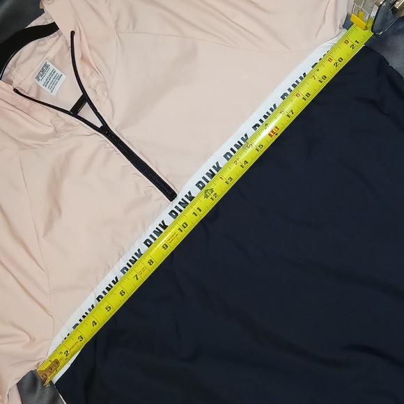PINK Quarter Zip Anorak Windbreaker Lightwieght Hoodie Jacket Size XS / Small - Picture 3 of 4